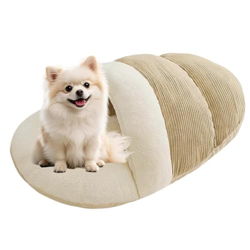 Lifetips ポメラニアン ペットベッド 犬猫兼用 冬用 寝袋型 ふわふわ クッション 保温 防寒 洗える 小型犬 中型犬 室内 おしゃれ 北欧風 ソファ ハウス 快眠グッズ 抱っこ感覚 多頭飼い対応 寝具 抗菌 防臭 速乾 低アレルゲン 軽量 省スペ