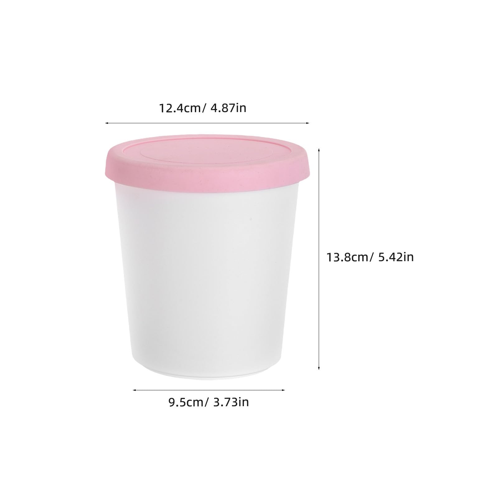 Set da 4 Contenitori per Gelato da 1l in Silicone e Pp con Coperchio, Riutilizzabili, Sicuri per Freezer e Facili da Pulire, per Conservare Gelato Fatto in Casa