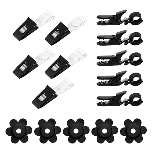 QYWFYZYR 15 Pcs Garden Flag Clips and Garden Flag Stoppers Anti-Wind Flag Clips for Small Flags Rubber Flag Stoppers Kit for Yard Garden Flag Pole Stand Accessories
