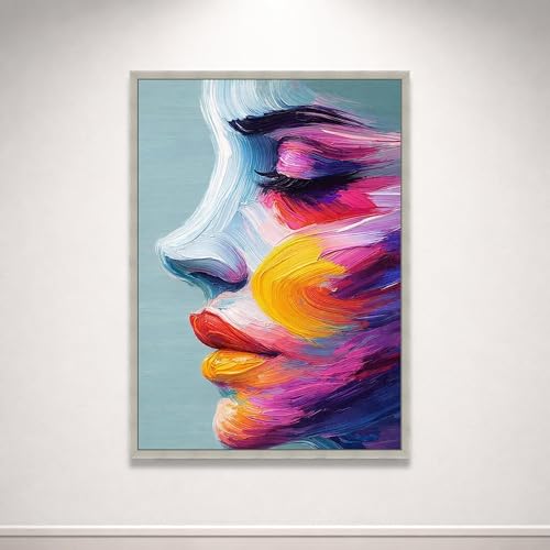 Tableau abstrait visage femme pour exprimer votre sensibilité artistique au salon