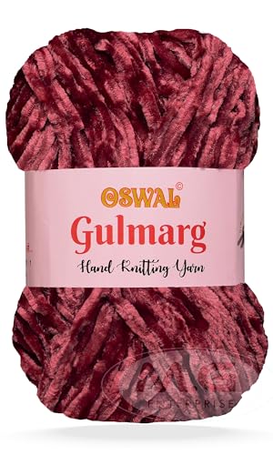 Image of M.G Chunky Velvet Yarn, Gulmarg 400 GMS - Best Used with Knitting Needles, Crochet Needles - Wool Yarn for Knitting - R Art-BACG