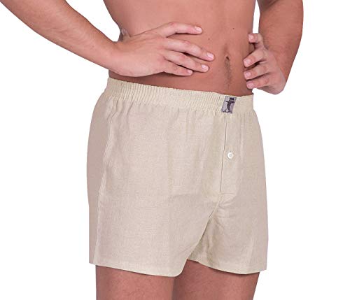 LUFT Mens Fine Linen Soft Stretch Elastic Waistband Underwear Boxer Shorts3