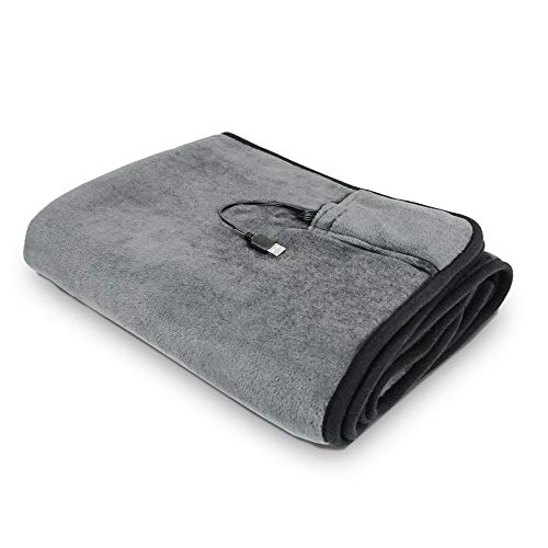 Sojoy iHeatedComfort USB Warm Heated Shawl and Lap Blanket for Home, Travel, Office