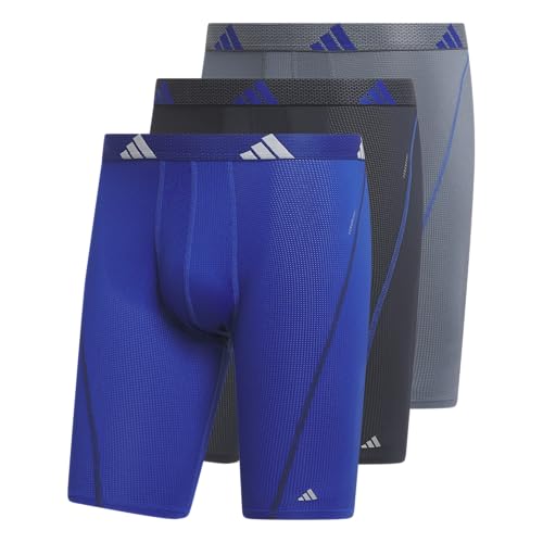 adidas Men's Performance Mesh Long Boxer Brief Underwear (3-Pack), for Active Sport and All Day Comfort