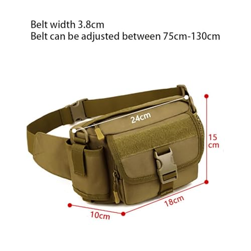 Riñonera multifuncional militar impermeable con bolsillo para botella 7