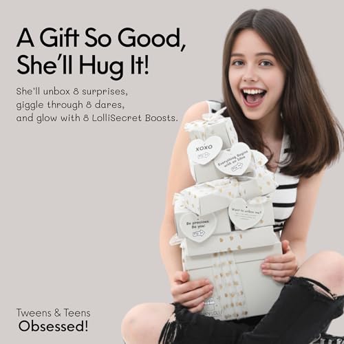HAPPY LOLLI Birthday Gift for Tween & Teen Girls – 8 Wrapped Gifts with Empowering Tasks – Perfect for Christmas & Birthdays2