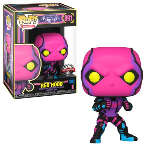 Funko Pop Red Hood Blacklight Gotham Knights Gamestop Exclusive.