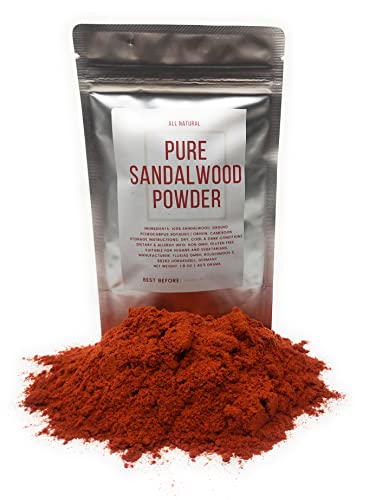 Pure Sandalwood Powder - 100% Natural Sandalwood Dust - Culinary Grade, Raw, Vegan, Non-GMO