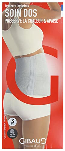 Gibaud Soin Dos Ceinture Chaleur Écru Hauteur 25 cm Taille S pour le soutien lombaire au quotidien