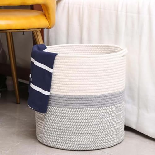 Miniatura 2 de Kmerce - Maceta Para Plantas De Cuerda De Algodón, Para Decoración Interior, Cesta De Almacenamiento Para Juguetes, Ropa, Diámetro De 25 Cm