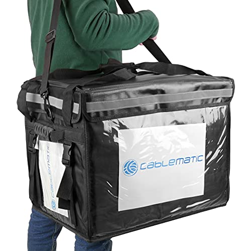 CityBAG - Isotherme tas voor het bezorgen van voedselbestellingen per motorfiets en zwarte fiets 50 x 39 x 39 cm. - Afbeelding 6