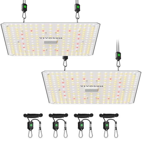 Image of VIVOSUN LumaLight 100W LED Grow Light, Full Spectrum Plant Light, Smart Dimmable & High PPFD for Indoor Plants Seedling Vegetables Bloom, Fits 2x2 /2x4 Grow Tents, 2-Pack
