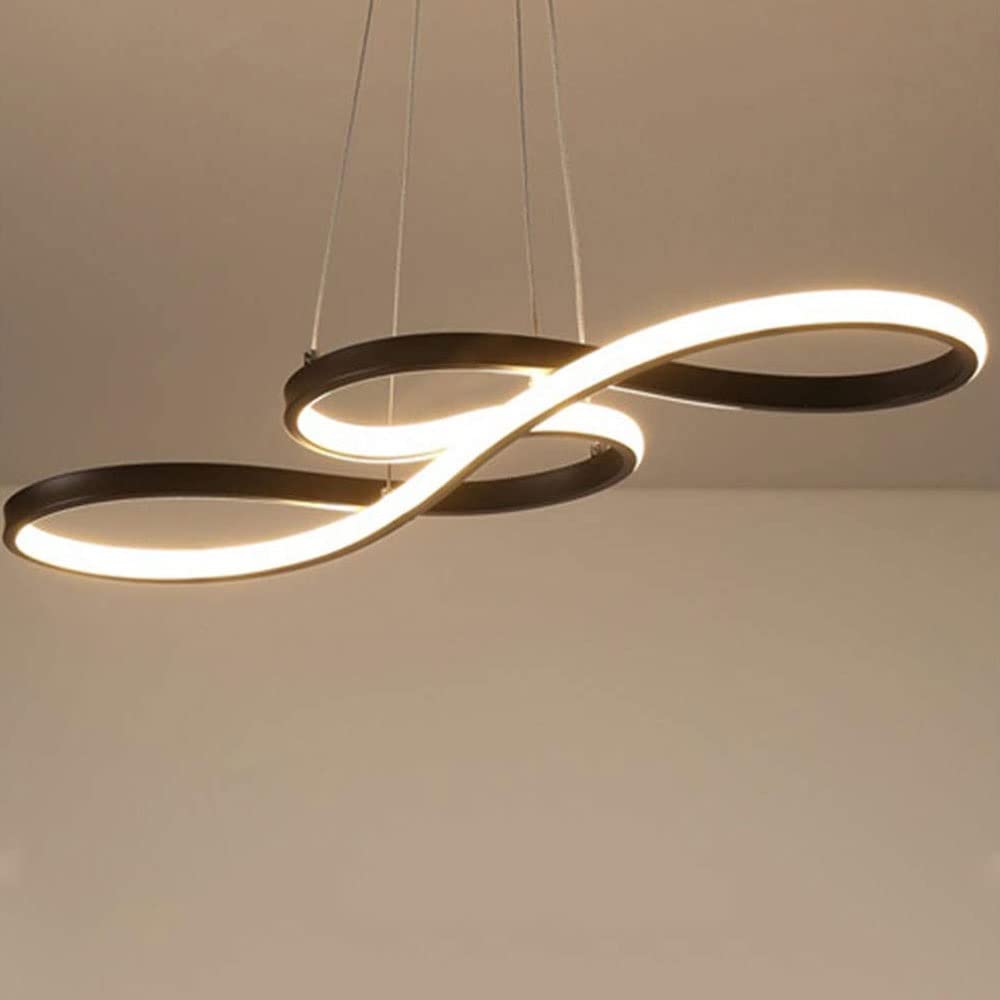 Lampe suspendue moderne LED 58W en aluminium au design de lustre épuré