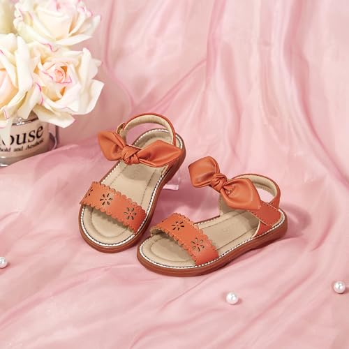 Image of Otter MOMO Girls Open Toe Princess Flat Sandals with Comfort Sole Summer Sandals