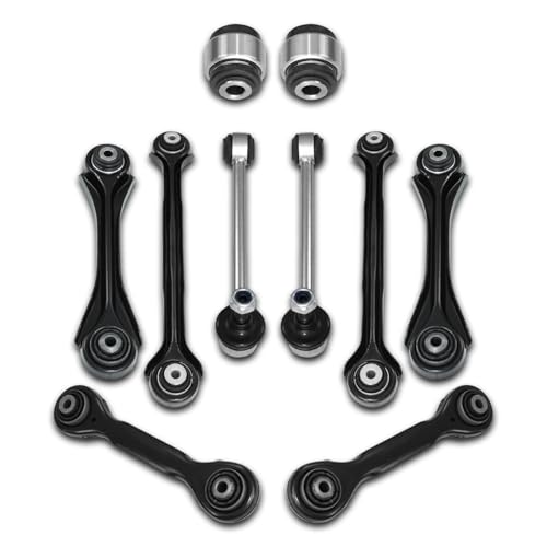 SUSMONSTER 10pcs Control Arm Sway Bar Link Bush Wishbone Suspension Kit Rear Upper Compatible with BMW E90 E91 E92 E93 316-330 2004-2013 Replace# 33322406290