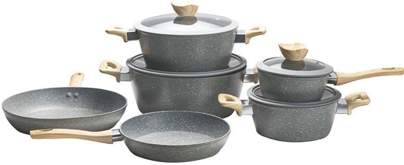 Easy to clean Medical Stone Non Stick Household Cookware Set Compatible with All Cooktops Kitchen