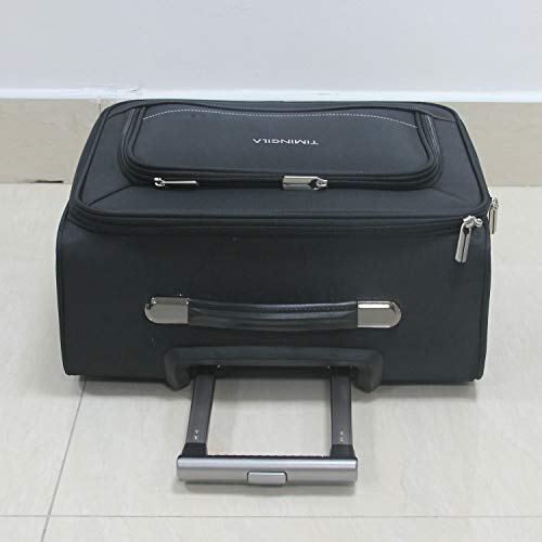 TIMINGILA Expandable Softside Suitcases with Spinner Wheels, BLACK3