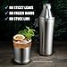 Elevated Craft Hybrid Cocktail Shaker - Premium Vacuum Insulated Stainless Steel Cocktail Shaker - Innovative Measuring System - Martini Shaker for the Home Bartender - 28oz Total Volume
