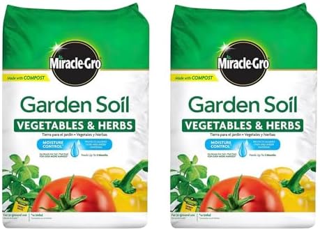 Miracle-Gro 2 Pack Garden Soil with Moisture Control to Prevent O...
