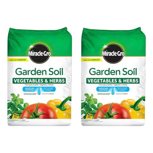 Miracle-Gro 2 Pack Garden Soil with Moisture Control to Prevent O...