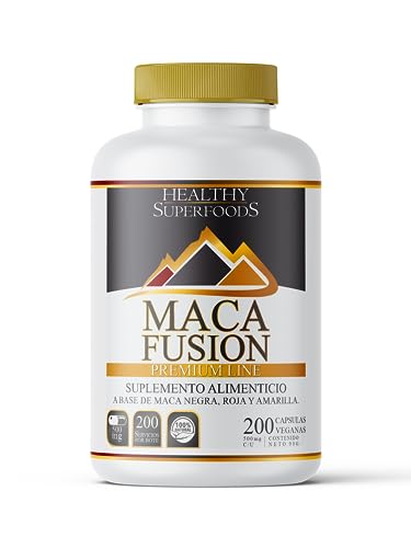 Proteínas, Maca Fusion, Maca Amarilla, Negra Y Roja 200 Capsulas 500mg