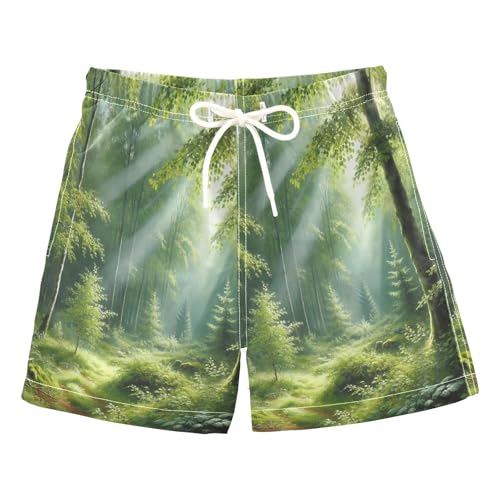 Sunshine Trees Grass Boys Swim Trunks Quick Dry Toddler Swimsuit Boy Board Shorts Swimwear Bathing Suits 5T Multi
