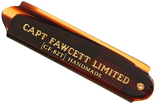 Captain Fawcett Folding Pocket Beard Comb | Hand Crafted | Fine Toothed Hair Comb | 82T | 193mm |