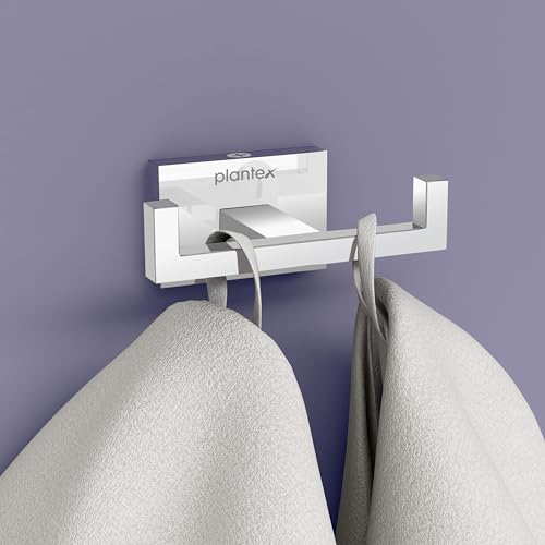 Image of Plantex 304 Grade Stainless Steel Robe Hook /Cloth Hanger /Robe Hooks for Bathroom /Hooks for Wall /Bathroom Accessories - Chrome (Benz)