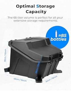 KEMIMOTO 69 QTUTV Rear Storage Cargo Box Compatible with RZR XP 1000 / Turbo / 4 Turbo / 4 1000/900 / 4 900 / S 900 / S1000 / S4 1000 UTV Bed Tool Storage Box Replace # 2881193