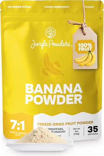Jungle Powders Banana Powder for Smoothies 5 Ounce Bag Freeze