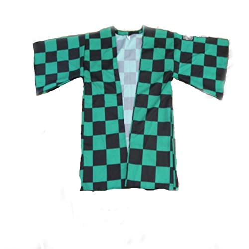 MANTO KIMONO DEMON SLAYER TANJIRO KAMADO INFANTIL E ADULTO (INFANTIL)