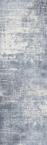 2x6 Non-Slip Entryway Area Rugs: Washable Stain Resistant Kitchen Carpet Low Pile Printed Doormat Soft Nursery Runner Vintage Abstract Floor Mat for Hardwood Bedroom Home Decor for Family(2x6,Blue)