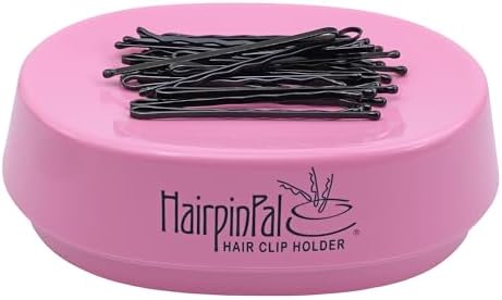HairpinPal Magnetic Bobby Pin Holder - Easy Hair Clip and Pin Collector - Manage Hair Clips - Barrettes - Bobbi Pins - Keeps Rooms Tidy - Ideal for Travel - Raspberry Mauve - Made in the USA
