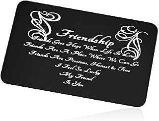 Best Friend Gift Engraved Wallet Insert Card for Girl Teens Sister Gift from Sister Jewelry Metal Wallet Insert Card Friendship Gift Birthday Gifts Graduation Gifts Besties Girlfriend Gift