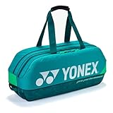 YONEX PRO Tournament Bag 92431W Dark Green – Badmintontasche Dunkelgrün, große Schlägertasche mit Schuhfach & Fächern, Sporttasche für Badminton Training & Turniere