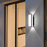 Applique murale - Cette applique est fabriquée en alliage d'aluminium avec une finition émaillée cuite, lui conférant une texture noir mat, résistante à la corrosion et à la décoloration. L'abat-jour en acrylique est plus doux que les autres, offre une meilleure transmission lumineuse et une durée de vie plus longue. Les LED diffusent une lumière vive, sans éblouissement ni scintillement, et offrent des performances stables.