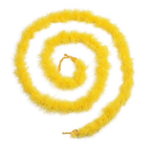 72" Long Fluffy Marabou Feather Boa For Women Diy Craft Home Decor 14G-Yellow #TOP16