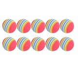 TOYANDONA Lot de 10 Balles de Practice Golf en Éponge Arc en Ciel, Sûres pour Entraînement Intérieur et Coups D'approche, pour Entraînement en Salle Couleur Aléatoire