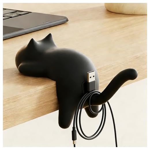 1 Pack Cat-Shaped Backpack Hook, No-Drill Multi-Functional Desk & School Desk Side Bag Hanger, Adhesive Organizer for Bags, Purses, Hats