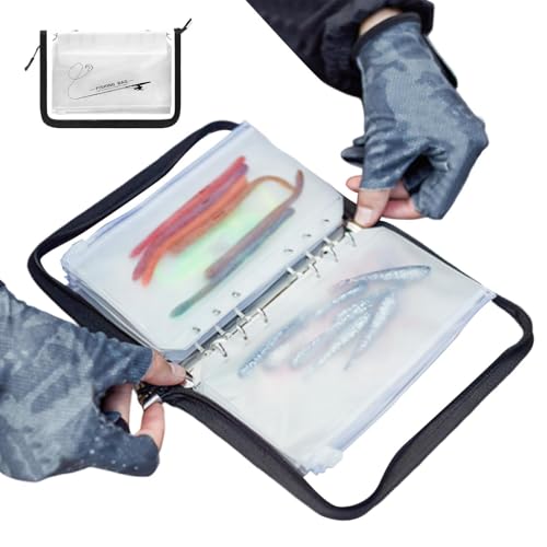 Bolsa para señuelos solución contra la humedad con archivador de anillas de PVC transparente