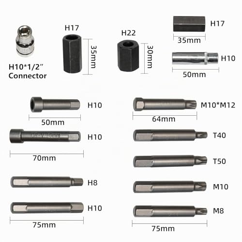 DPTOOL 30-teiliges Werkzeugset zum Entfernen und Installieren von Lichtmaschinenriemenscheiben, Freilaufriemenscheiben-Entferner, Steckschlüsselbohrer, kompatibel mit Ford, kompatibel mit GM