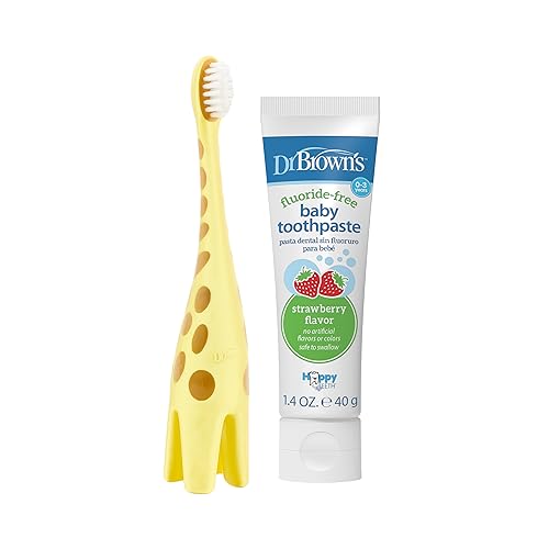 Dr. Brown'S HG061-P4 Infant-To-Toddler Training Toothbrush Set With Fluoride-Free Baby Toothpaste thumb #1