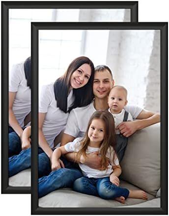 ATOBART A4 Photo Picture Frame, 21 X 30 CM Aluminum Black Certificate Frames for Wall Tabletop Display Horizontally or Vertically, Set of 3