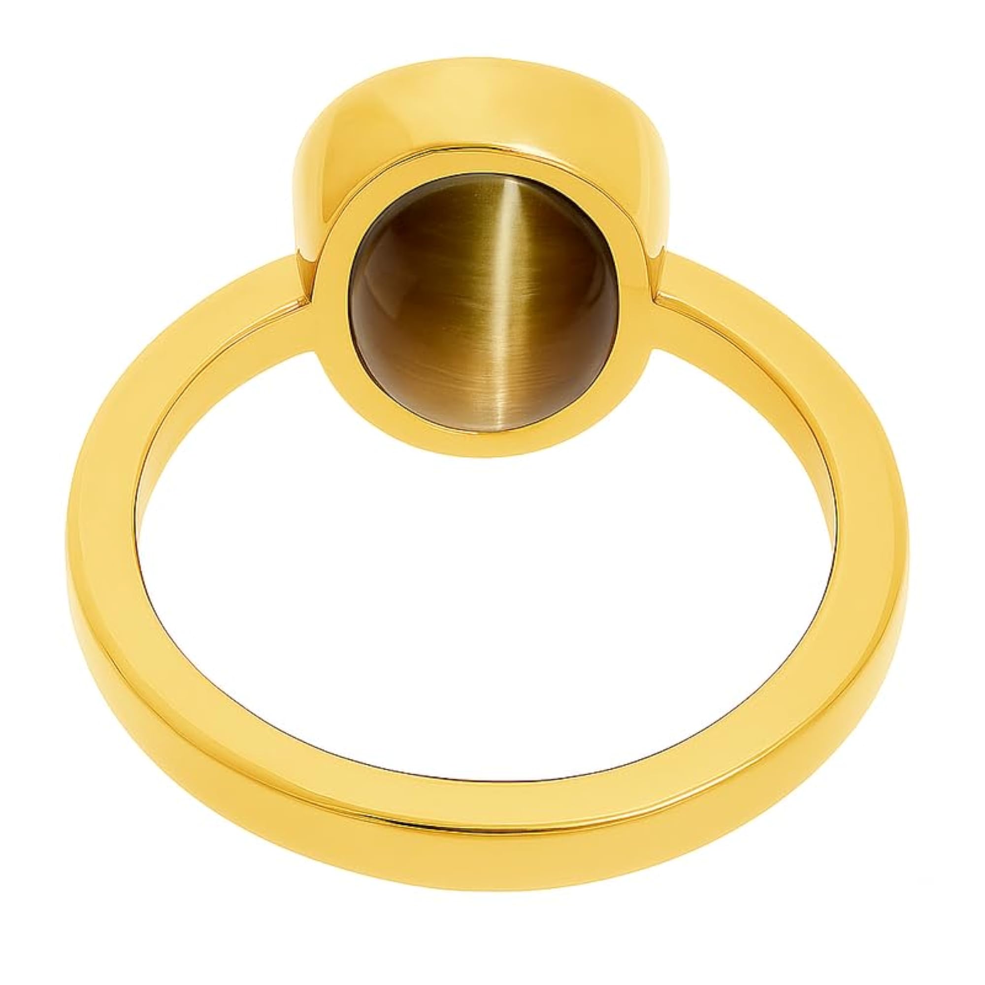 Premium Tiger Eye Handcrafted Panchdhatu Adjustable Ring, 14.25 Ratti