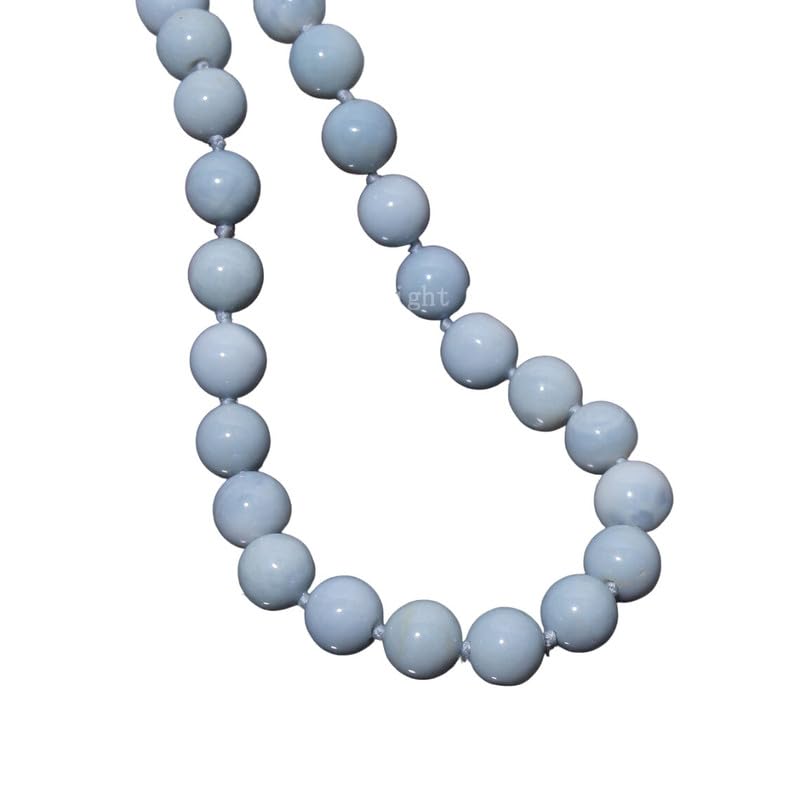 Opale bleue AAA collier Mala d'exception pour une méditation profonde