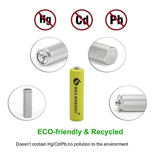 Geilienergy Triple A Nicd Aaa 1.2V 600Mah Triple A Rechargeable Batteries For Solar Light Lamp Yellow Color (4 Pack) #TOP3