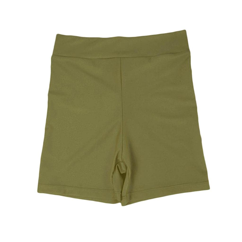Women Flex Spandex Yoga Shorts Biker Running Swim Shorts 2XL Greenish Yellow|Clothing, Shoes & Accessories | Womens Clothing | Shorts-image-3