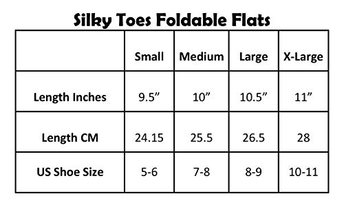 image for Silky Toes Women's Foldable Portable Travel Ballet Flat Roll Up Slippe