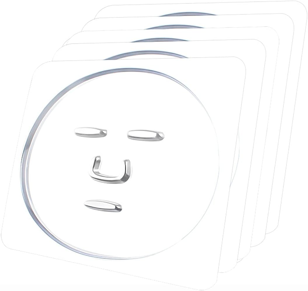 mollensiuer 5 Pieces Transparent Plastic Mask Tray Seaweed Mask Mold Reusable Face Mask Maker Plate Care Make up Tool