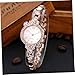 Imagen de LIFKOME Reloj De Pulsera para Mujer De Aleación Rhinestones Diseño Elegante Rosa Dorado Reloj De Moda Analógico Movimiento De Cuarzo para Ocasiones Especiales